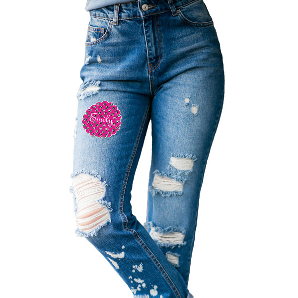 Zebra Print & Polka Dots Custom Shape Iron On Patches - L - single APPROVAL