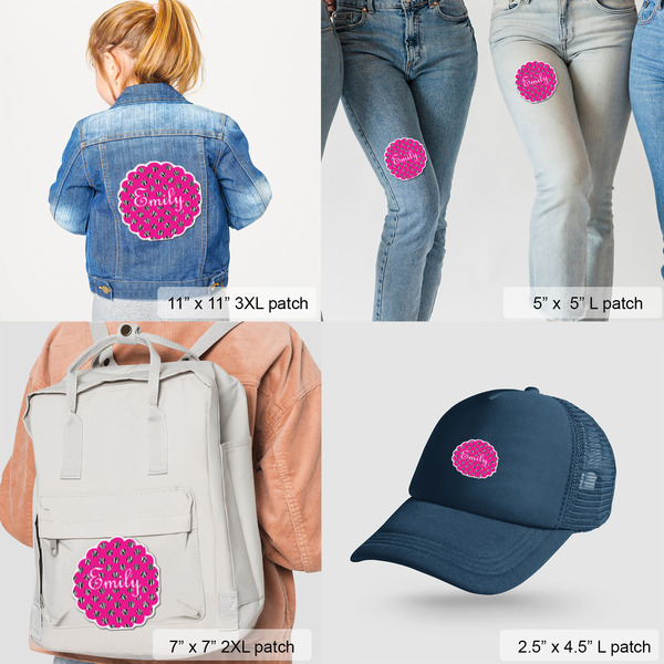 Zebra Print & Polka Dots Custom Shape Iron On Patches - LIFESTYLE