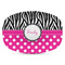 Zebra Print & Polka Dots Plastic Platter - Microwave & Oven Safe Composite Polymer (Personalized)