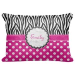 Zebra Print & Polka Dots Decorative Baby Pillowcase - 16"x12" (Personalized)