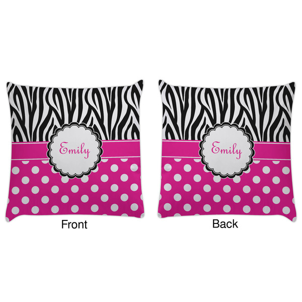 Zebra Print & Polka Dots Decorative Pillow Case - Approval