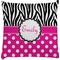 Zebra Print & Polka Dots Decorative Pillow Case (Personalized)