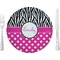 Zebra Print & Polka Dots 10" Glass Lunch / Dinner Plates - Single or Set (Personalized)