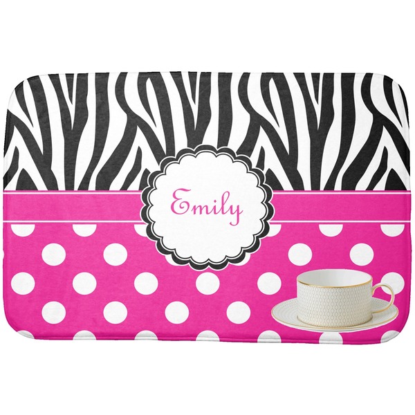 Zebra Print & Polka Dots Dish Drying Mat
