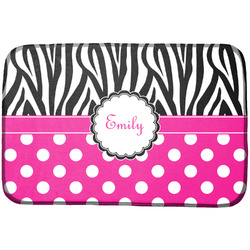 Zebra Print & Polka Dots Dish Drying Mat (Personalized)