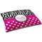 Zebra Print & Polka Dots Dog Bed - Large