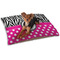 Zebra Print & Polka Dots Dog Bed - Small w/ Name or Text