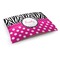 Zebra Print & Polka Dots Dog Bed - Medium w/ Name or Text