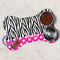 Zebra Print & Polka Dots Dog Bone Shaped Mat Lifestyle