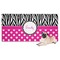 Zebra Print & Polka Dots Dog Towel (Personalized)