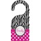 Zebra Print & Polka Dots Door Hanger (Personalized)