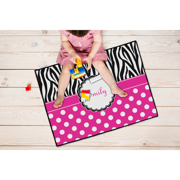 Zebra Print & Polka Dots Door Mats - LIFESTYLE kid
