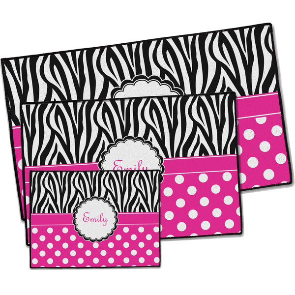 Zebra Print & Polka Dots Door Mats - PARENT MAIN