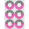 Zebra Print & Polka Dots Drink Topper - Large - Set of 6