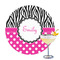 Zebra Print & Polka Dots Drink Topper - Large - Single with Drink
