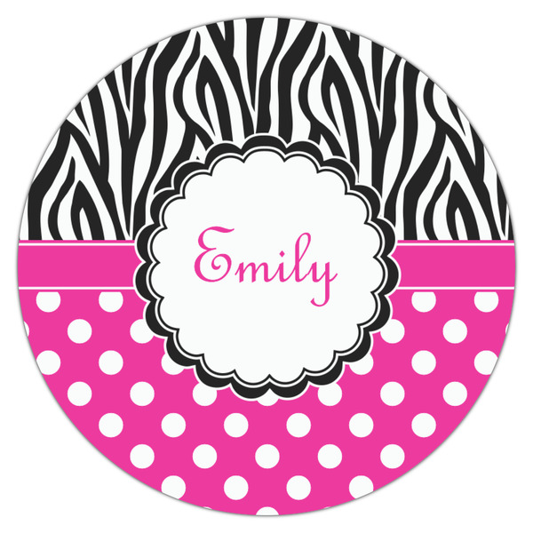Zebra Print & Polka Dots Drink Topper - Medium - Single