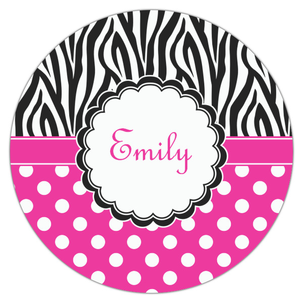 Zebra Print & Polka Dots Drink Topper - Small - Single