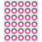 Zebra Print & Polka Dots Drink Topper - XSmall - Set of 30