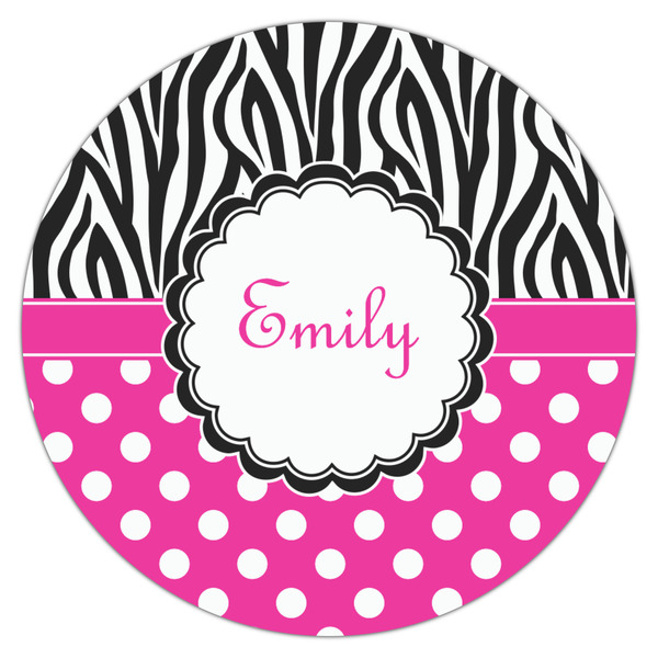 Zebra Print & Polka Dots Drink Topper - XSmall - Single