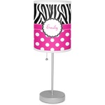 Zebra Print & Polka Dots Lamp with Drum Shade (Personalized)