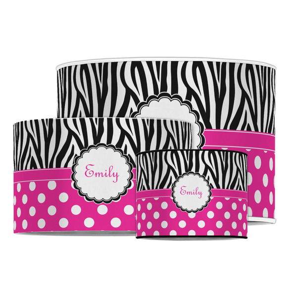 Zebra Print & Polka Dots Drum Lampshades - MAIN
