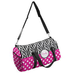 Zebra Print & Polka Dots Duffel Bag (Personalized)