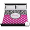 Zebra Print & Polka Dots Duvet Cover - King (Personalized)
