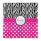 Zebra Print & Polka Dots Duvet Cover - Queen - Front