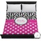 Zebra Print & Polka Dots Duvet Cover - Full / Queen (Personalized)