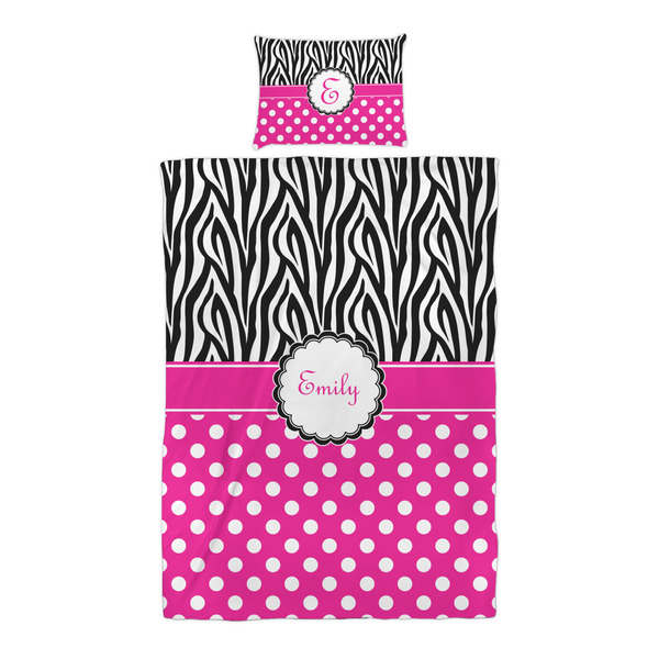 Zebra Print & Polka Dots Duvet Cover Set - Twin XL - Alt Approval