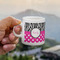 Zebra Print & Polka Dots Espresso Cup - 3oz LIFESTYLE (new hand)