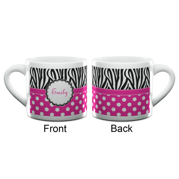 Zebra Print & Polka Dots Espresso Cup - 6oz (Double Shot) (APPROVAL)