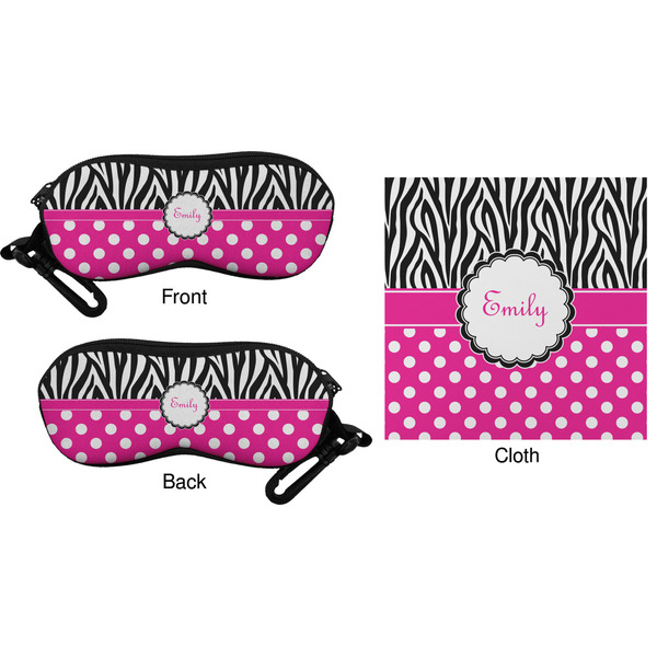 Zebra Print & Polka Dots Eyeglass Case & Cloth (Approval)