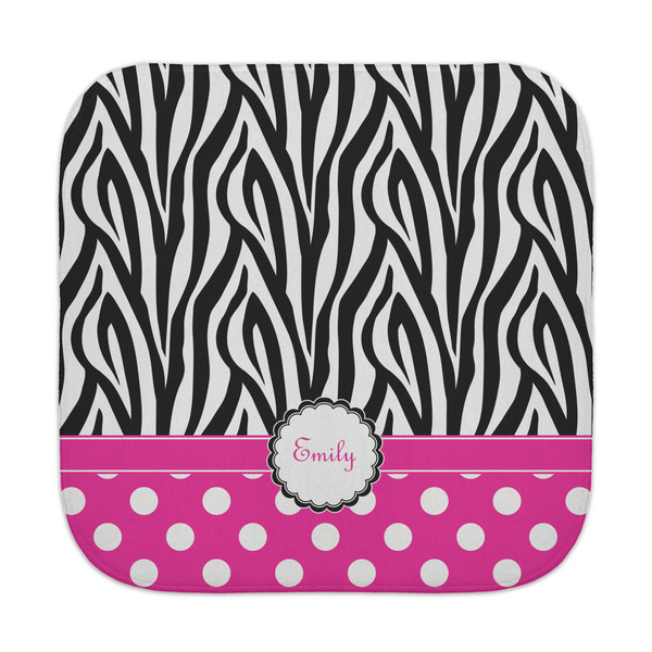 Custom Zebra Print & Polka Dots Face Towel (Personalized)