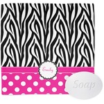 Zebra Print & Polka Dots Washcloth (Personalized)