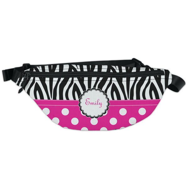 Custom Zebra Print & Polka Dots Fanny Pack (Personalized)