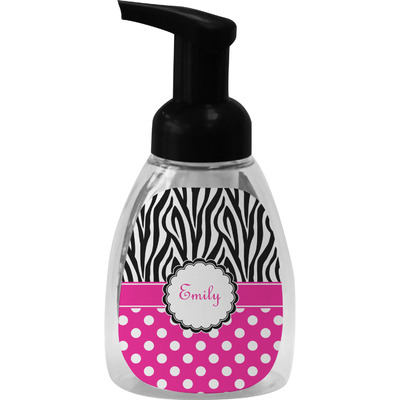 Custom Zebra Print & Polka Dots Foam Soap Bottle (Personalized)