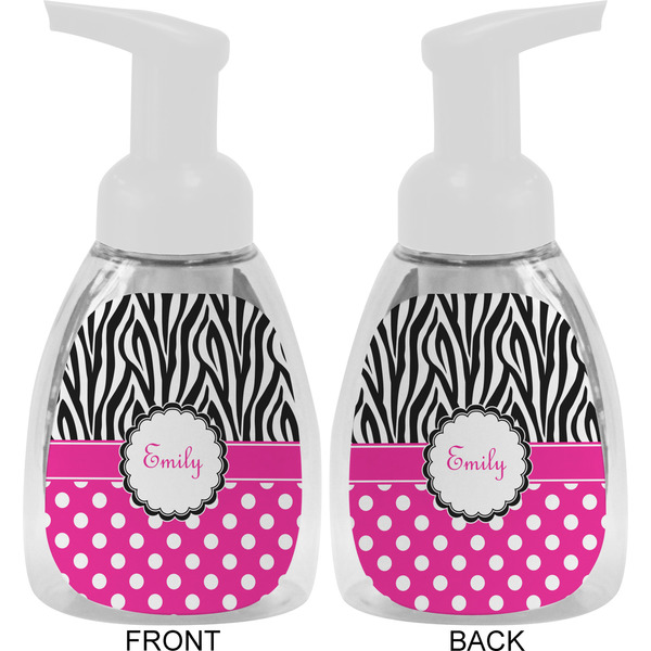 Zebra Print & Polka Dots Foam Soap Bottle Approval - White