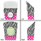 Zebra Print & Polka Dots French Fry Favor Box - Front & Back View