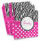 Zebra Print & Polka Dots 3 Ring Binder - Full Wrap (Personalized)