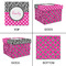 Zebra Print & Polka Dots Gift Boxes with Lid - Canvas Wrapped - Small - Approval