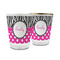 Zebra Print & Polka Dots Glass Shot Glass - 1.5 oz (Personalized)
