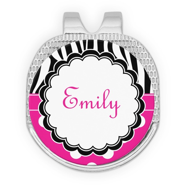 Zebra Print & Polka Dots Golf Ball Hat Marker Hat Clip