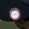 Zebra Print & Polka Dots Golf Ball Marker Hat Clip - Gold - On Hat