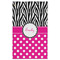Zebra Print & Polka Dots Golf Towel - Poly-Cotton Blend w/ Name or Text