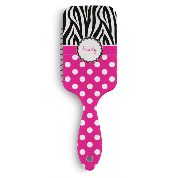 Custom Zebra Print & Polka Dots Hair Brushes (Personalized)