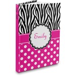 Zebra Print & Polka Dots Hardbound Journal - 5.75" x 8" (Personalized)