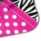 Zebra Print & Polka Dots Hooded Baby Towel- Detail Corner