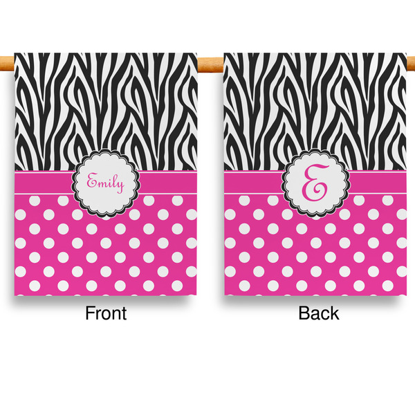 Zebra Print & Polka Dots House Flags - Double Sided - APPROVAL
