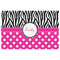 Zebra Print & Polka Dots Indoor / Outdoor Rug - 4'x6' - Front Flat